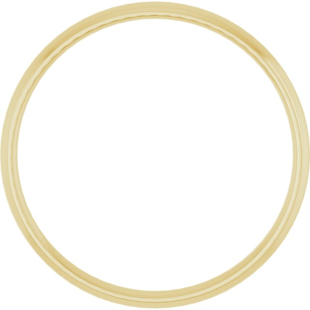 14k Yellow 2 Mm Ultra-lightweight Comfort-fit Half Round Band Size 5.5