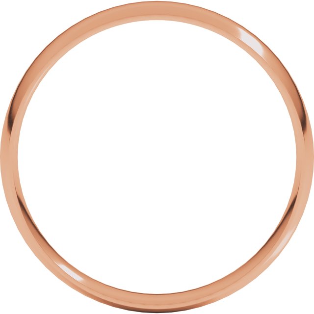 18K Rose 4 mm Ultra-Lightweight Half Round Band Size 6.5