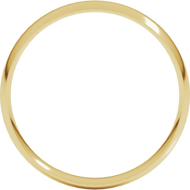 14k Yellow 4 Mm Ultra-lightweight Comfort-fit Half Round Band Size 8