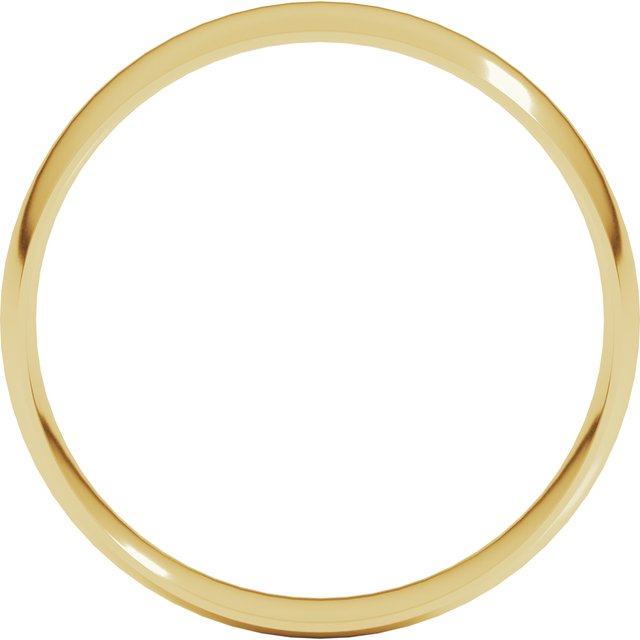 18k Yellow 5 Mm Ultra-lightweight Comfort-fit Half Round Band Size 8.5