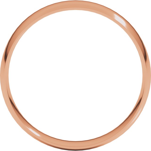 18K Rose 5 mm Ultra-Lightweight Half Round Band Size 10.5