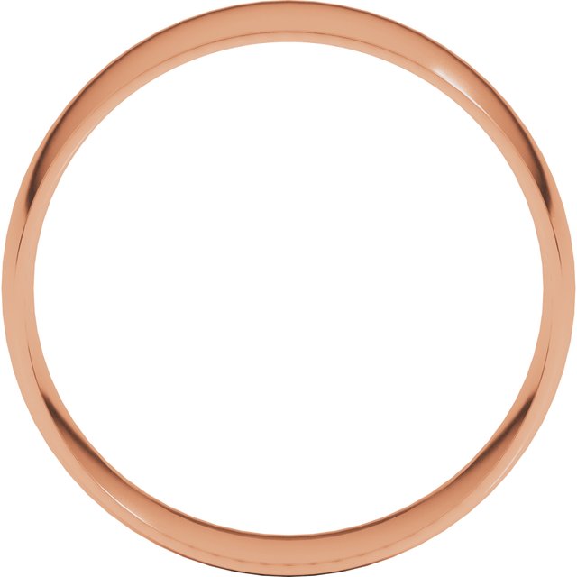 14K Rose 7 mm Ultra-Lightweight Half Round Band Size 9