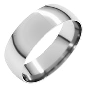 14k White 6 Mm Ultra-lightweight Comfort-fit Half Round Band Size 10