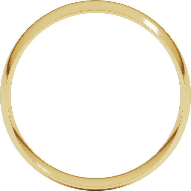 14k Yellow 6 Mm Ultra-lightweight Comfort-fit Half Round Band Size 7