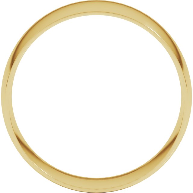 14k Yellow 8 Mm Ultra-lightweight Comfort-fit Half Round Band Size 7.5
