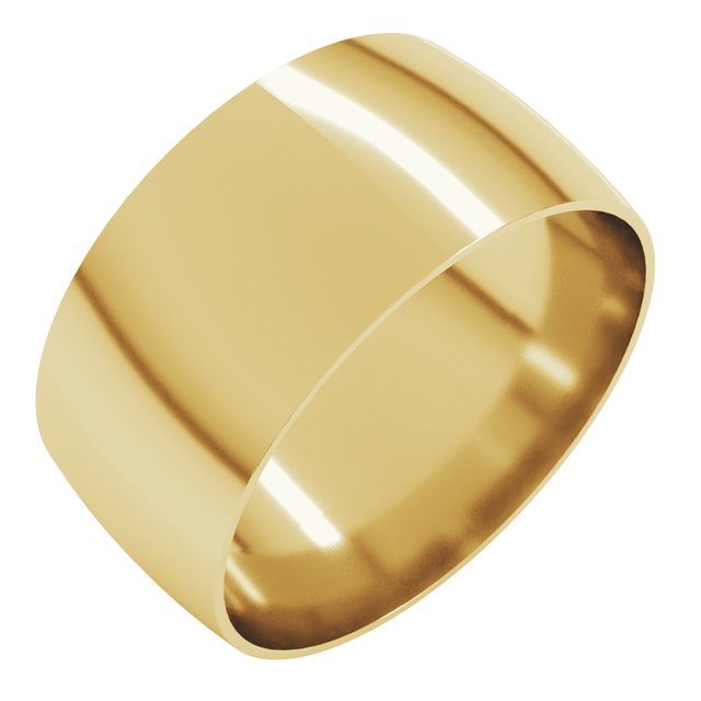 14K Yellow 9 mm Ultra-Lightweight Half Round Band Size 7.5
