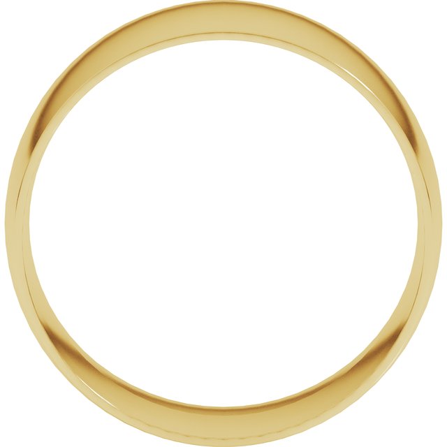 14K Yellow 10 mm Ultra-Lightweight Half Round Band Size 7.5