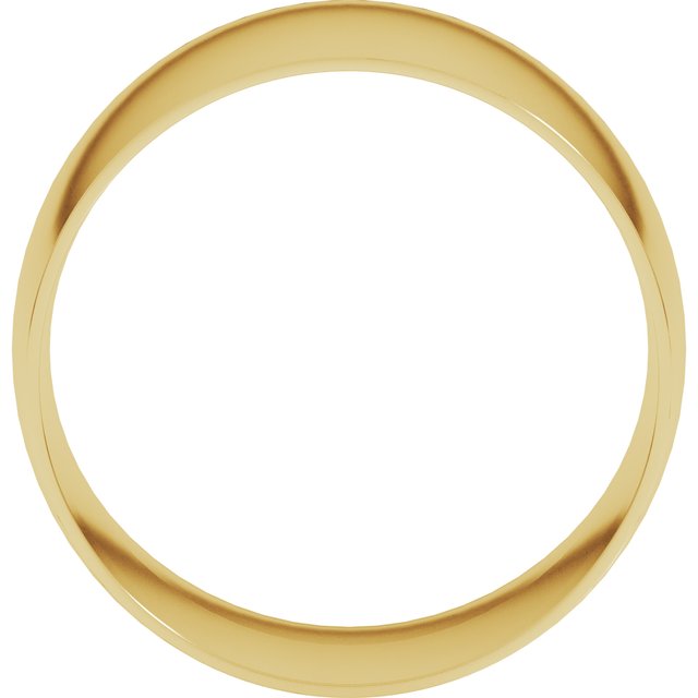 14k Yellow 12 Mm Ultra-lightweight Comfort-fit Half Round Band Size 7