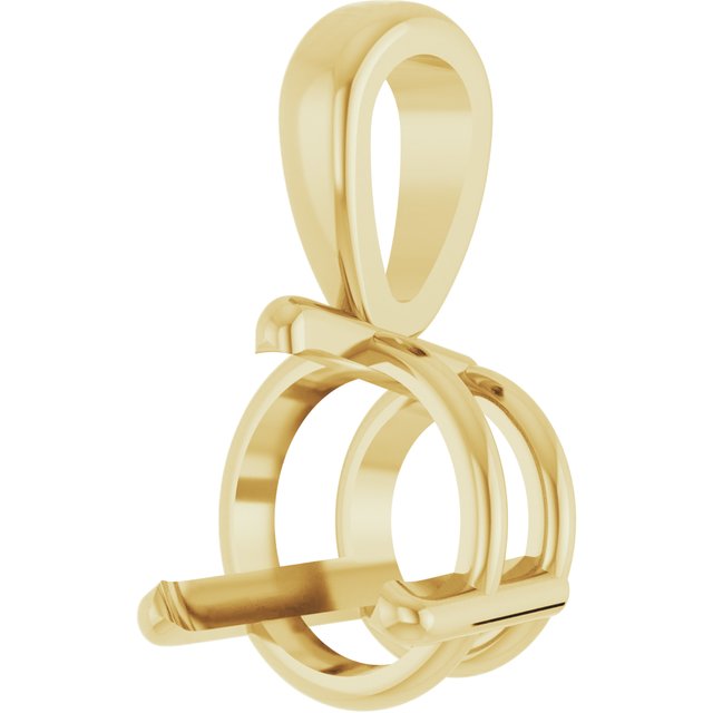 14k Yellow 1 Ct Lab-grown Diamond Pendant