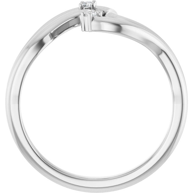 14K White .03 CTW Natural Diamond Ring