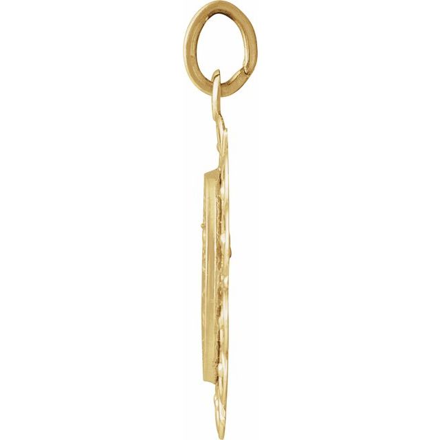14K Yellow 18 mm Round Scapular Medal