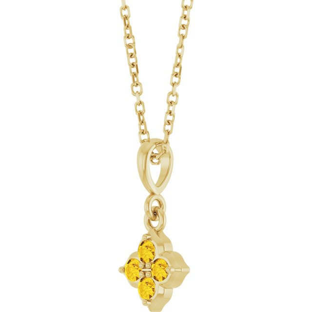 14K Yellow Lab-Grown Yellow Sapphire 16-18' Necklace