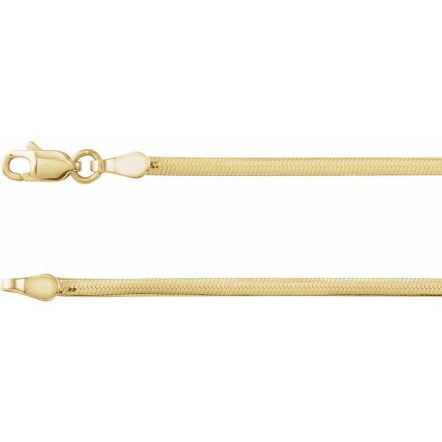 14K Yellow 1.95 mm Snake 7' Chain
