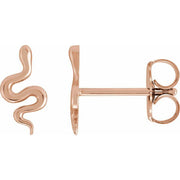 14K Rose Left Snake Earring