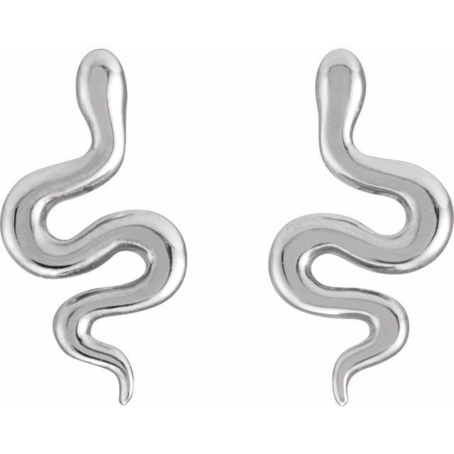 Sterling Silver Snake Earrings
