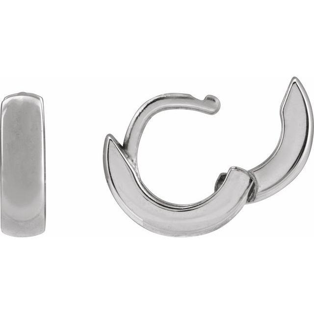 Platinum 8 Mm Hoop Earring