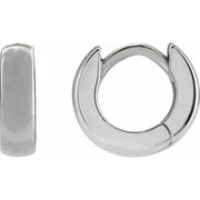 Platinum 8 Mm Hoop Earring