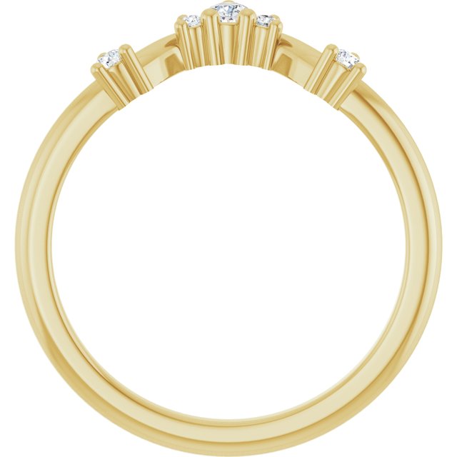 14k Yellow 1/6 Ctw Lab-grown Diamond Anniversary Band