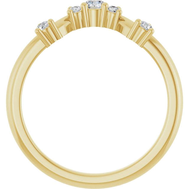 14k Yellow 1/5 Ctw Lab-grown Diamond Anniversary Band