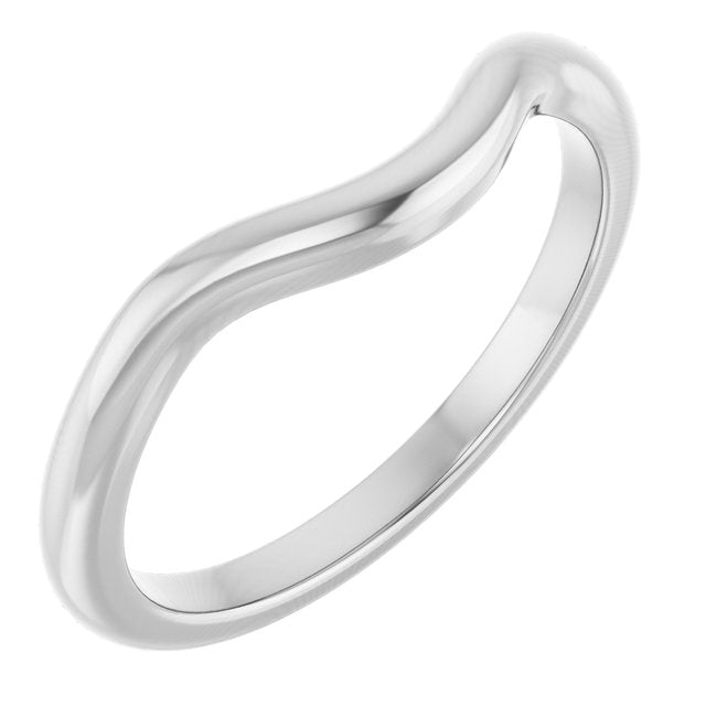 14K White Band for 6.5 mm Round Ring