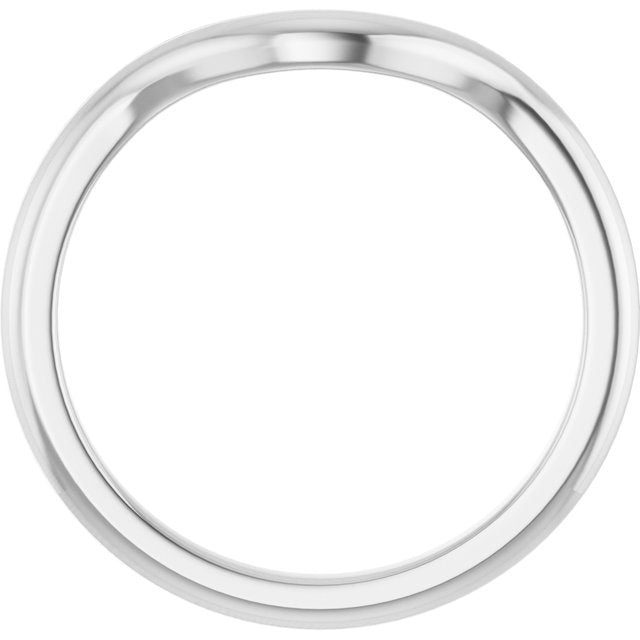 14K White Band for 6.5 mm Round Ring