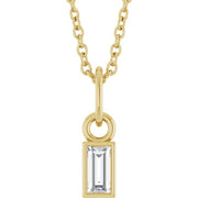 14K Yellow 1/10 CT Natural Diamond Bezel-Set 16-18' Necklace