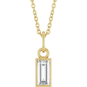 14K Yellow 3/8 CT Lab-Grown Diamond Bezel-Set 16-18' Necklace