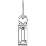14K White 1/6 CT Lab-Grown Diamond Bezel-Set Pendant