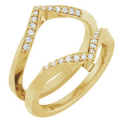 14K Yellow 1/6 CTW Lab-Grown Diamond Ring Guard