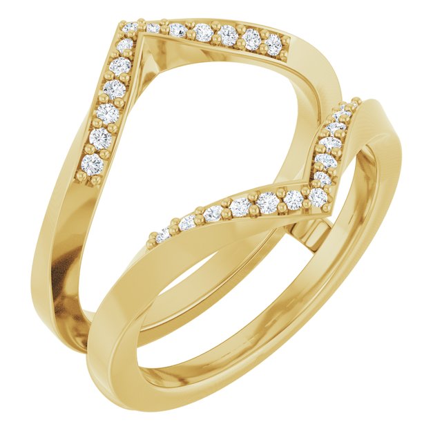 14K Yellow 1/6 CTW Lab-Grown Diamond Ring Guard