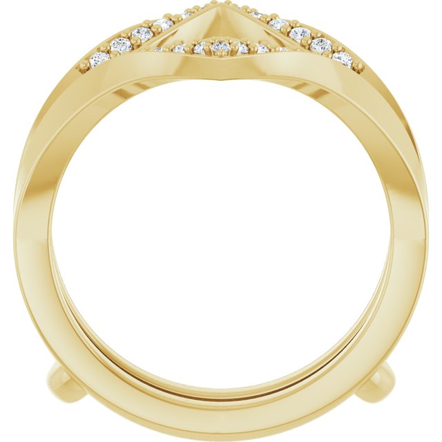 14K Yellow 1/6 CTW Lab-Grown Diamond Ring Guard