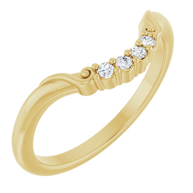 14K Yellow .07 CTW Natural Diamond Matching Band