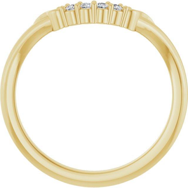 14K Yellow .07 CTW Natural Diamond Matching Band