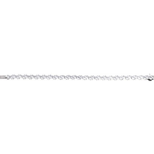 14K White 9 1/2 CTW Lab-Grown Diamond Line 7' Bracelet