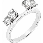 14K White 1 CTW Lab-Grown Diamond Ring Enhancer