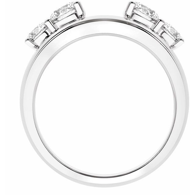 14K White 1 CTW Lab-Grown Diamond Ring Enhancer