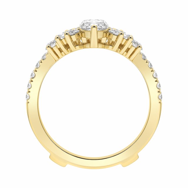 14k Yellow 2 Ctw Lab-grown Diamond Ring Guard