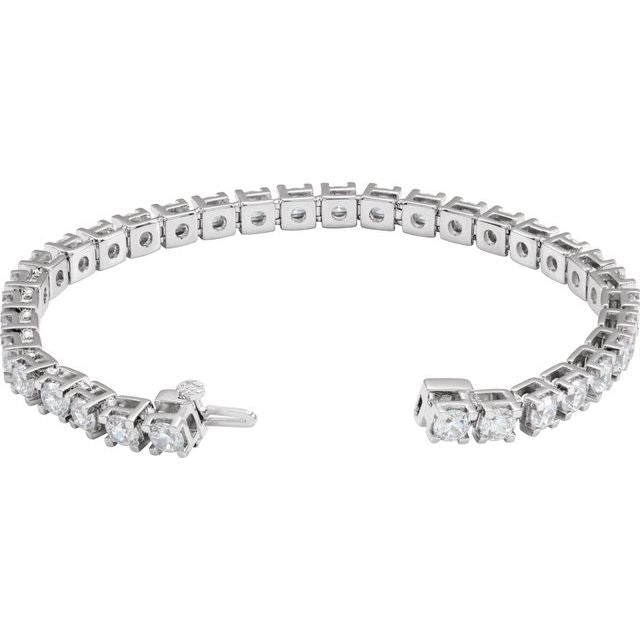 14K White 8 CTW Lab-Grown Diamond Line 7 1/4' Bracelet