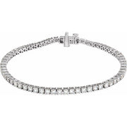 14K White 4 CTW Lab-Grown Diamond Line 7' Bracelet