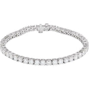 14K White 9 CTW Lab-Grown Diamond Line 7' Bracelet