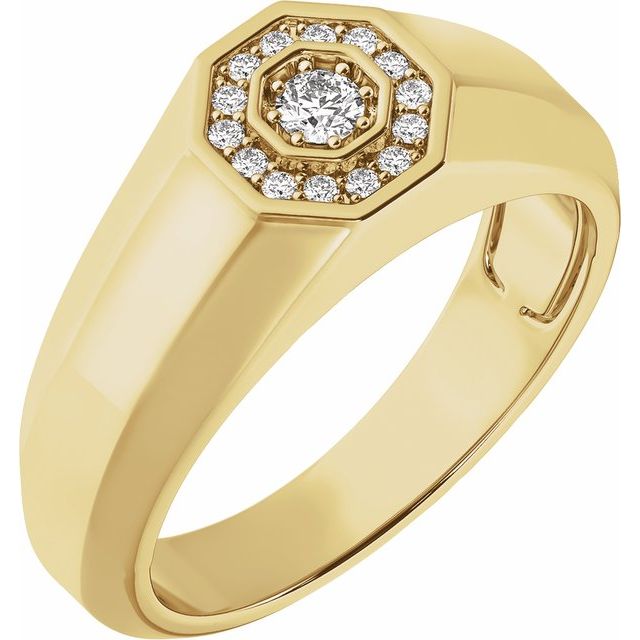 14K Yellow 1/5 CTW Lab-Grown Diamond Band