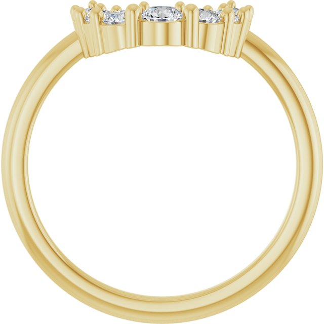 14K Yellow 1/3 CTW Lab-Grown Diamond Contour Band
