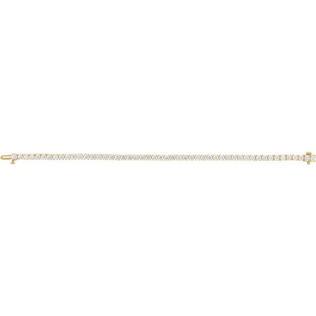 14K Yellow 6 CTW Lab-Grown Diamond Line 7' Bracelet