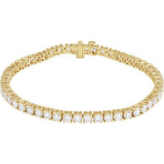 14K Yellow 6 CTW Lab-Grown Diamond Line 7' Bracelet