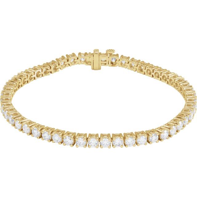14K Yellow 6 CTW Lab-Grown Diamond Line 7' Bracelet