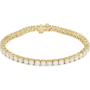 14K Yellow 9 CTW Lab-Grown Diamond Line 7' Bracelet