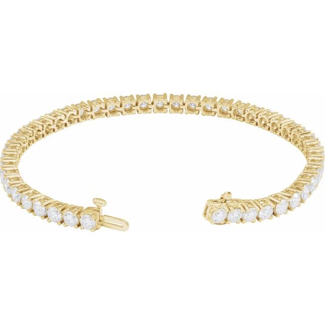 14K Yellow 8 CTW Lab-Grown Diamond Line 7' Bracelet
