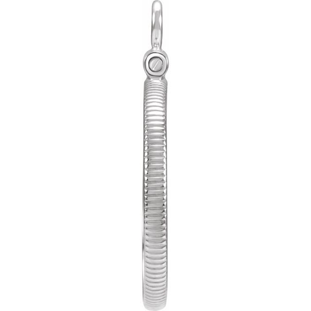 Sterling Silver Coin Frame Bezel Dangle for 17.9x1.2 mm Coin