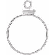 Sterling Silver Coin Frame Bezel Dangle for 17.9x1.2 mm Coin