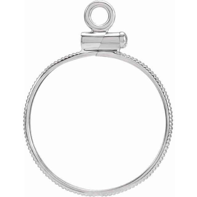 Sterling Silver Coin Frame Bezel Dangle for 17.9x1.2 mm Coin